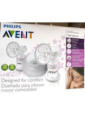 Philips Avent Twin Electric Breast Pump With Accessories & Carrying Bag
